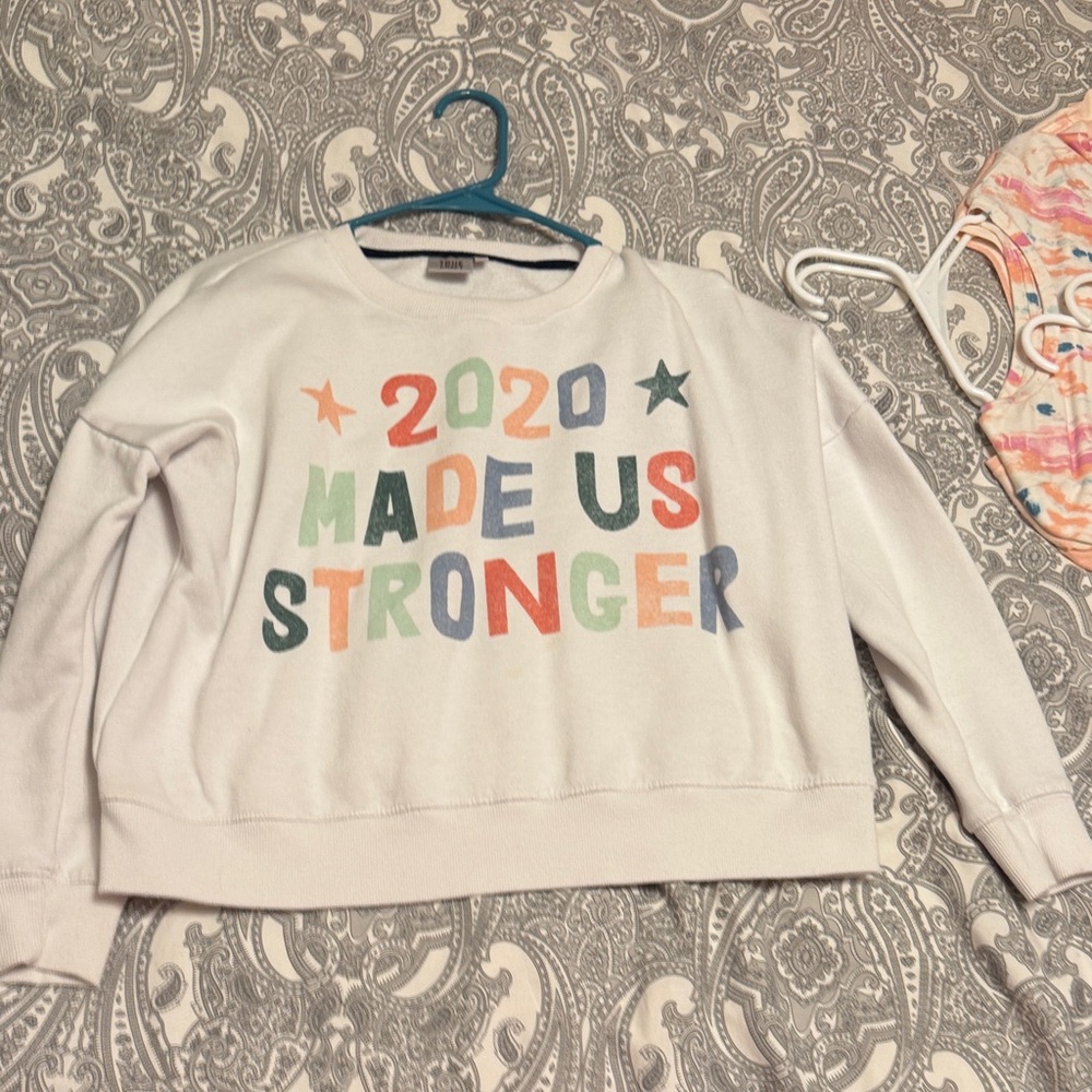 White Graphic Women's Sweater